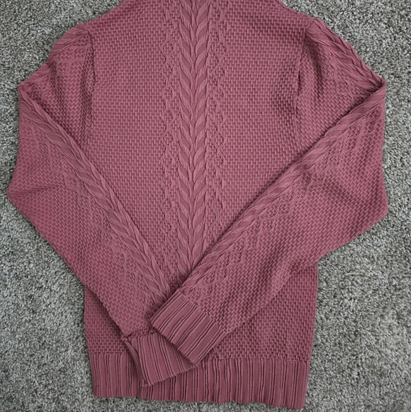 Onia Mauve Textured Turtleneck Sweater - Picture 2 of 3
